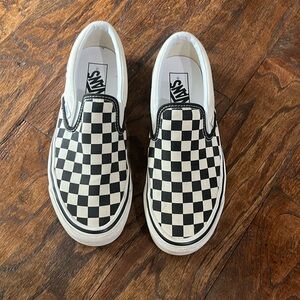 VANS Fast Times black and white checkered slip on
